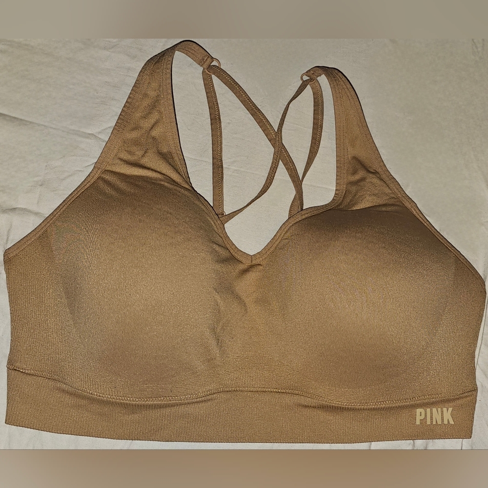 PINK VICTORIA'S SECRET Lightly Lined Sports Bra PINK ACTIVE Size XL